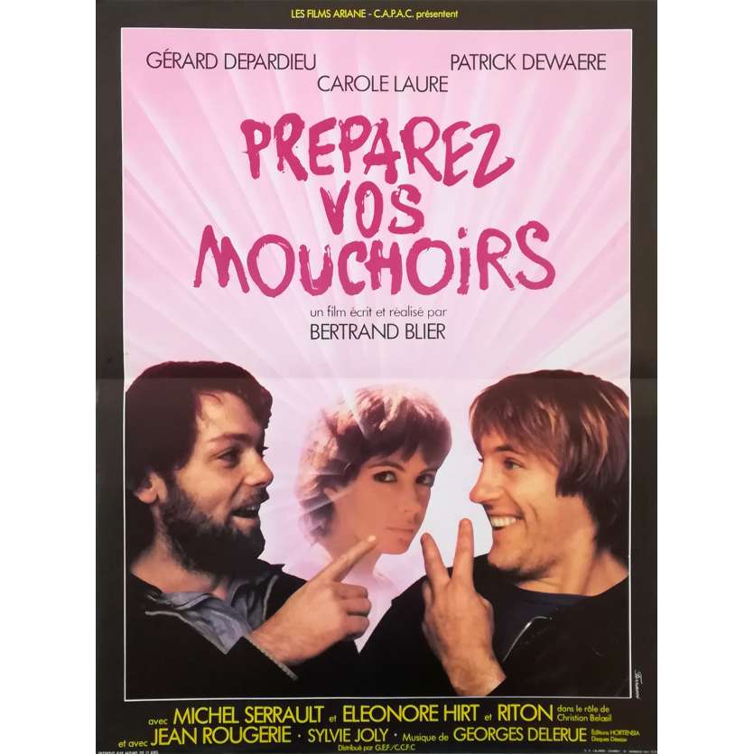 GET OUT YOUR HANDKERCHIEFS Movie Poster 15x21 in. - 1978 - Bertrand Blier, Gérard Depardieu