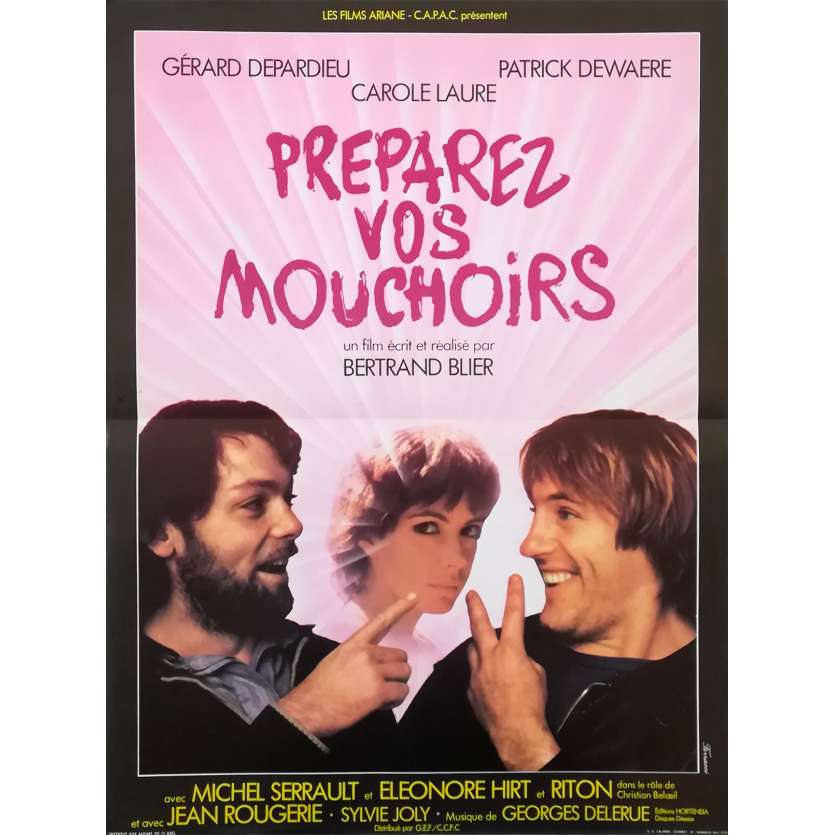 GET OUT YOUR HANDKERCHIEFS Movie Poster 15x21 in.  -  1978 - Bertrand Blier, Gérard Depardieu