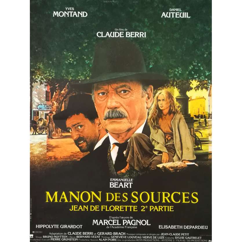 MANON DES SOURCES Affiche de film 40x60 - 1986 - Yves Montand, Claude Berri