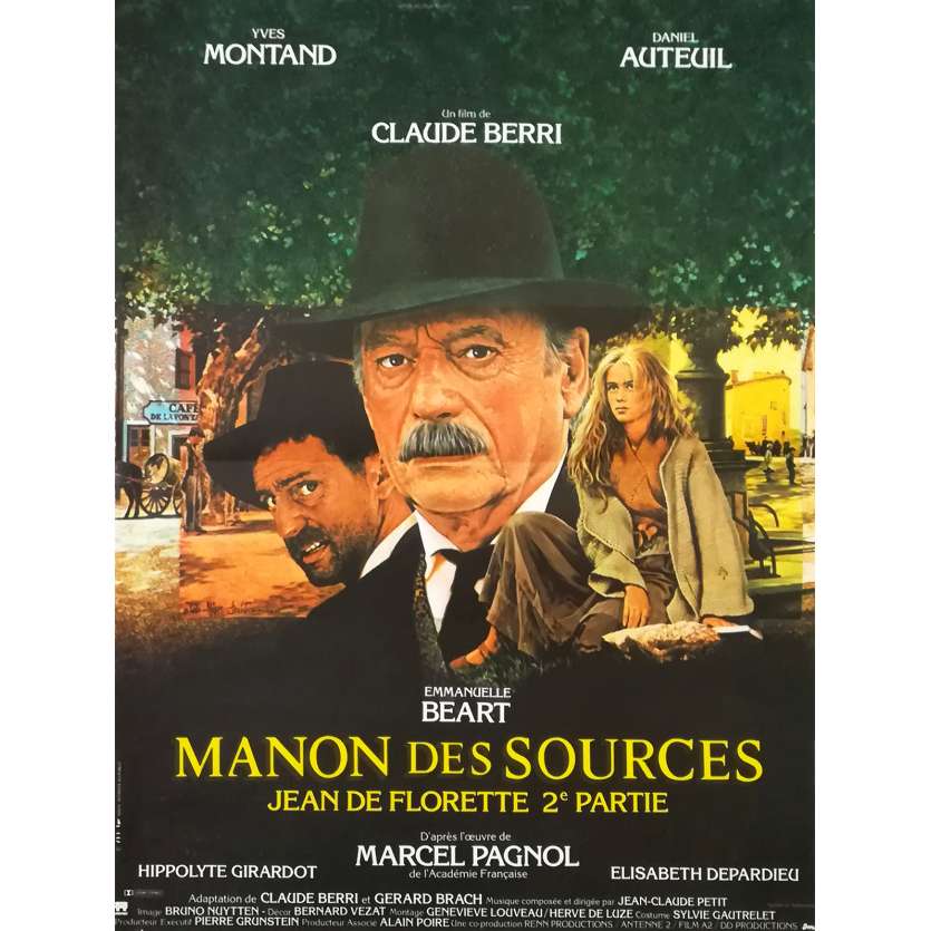 MANON DES SOURCES French Movie Poster 15x21 - 1986 - Claude Berri, Yves Montand