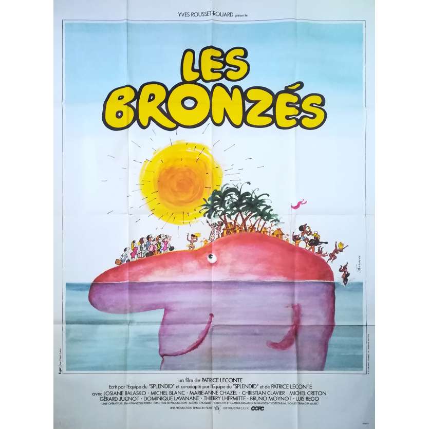 LES BRONZES Affiche de film - 120x160 cm. - 1978 - Le Splendid, Patrice Leconte