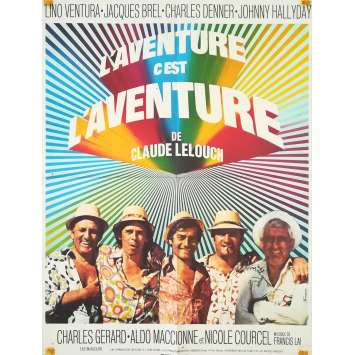 L'AVENTURE C'EST L'AVENTURE Affiche de film - 60x80 cm. - 1972 - Lino Ventura, Jacques Brel, Claude Lelouch L'AVENTURE C'EST L'AVENTURE Affiche de film - 60x80 cm. - 1972 - Lino Ventura, Jacques Brel, Claude Lelouch