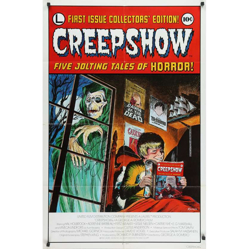 CREEPSHOW Original Signed Poster  - 27x41 in. - 1982 - George A. Romero, Leslie Nielsen