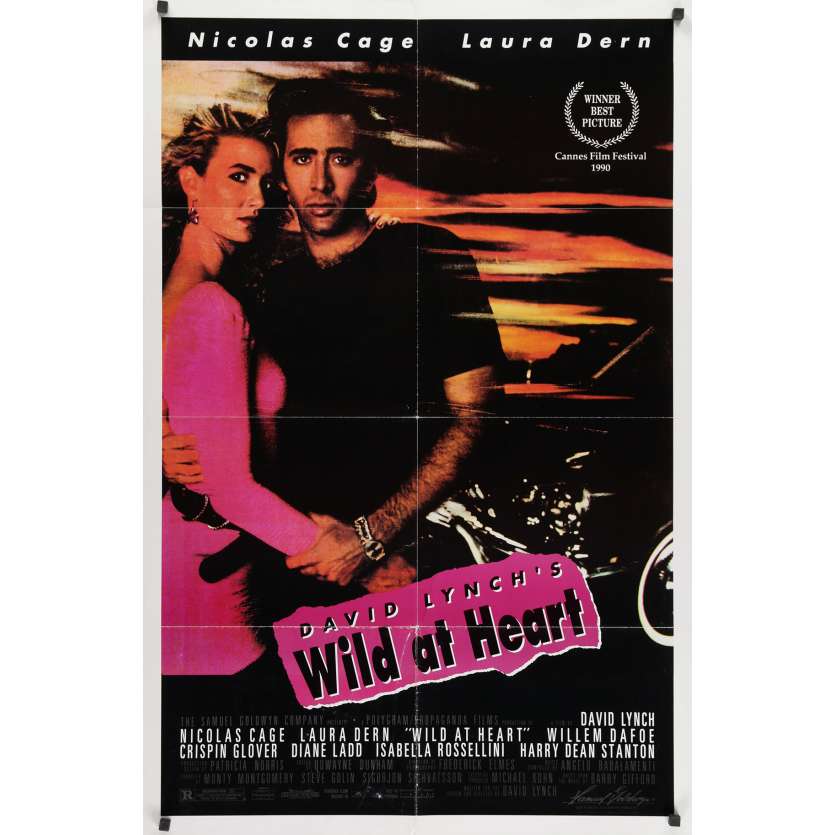 WILD AT HEART Original Movie Poster  - 27x41 in. - 1990 - David Lynch, Nicolas Cage