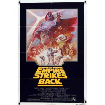STAR WARS - L'EMPIRE CONTRE ATTAQUE Affiche de film - 69x104 cm. - R1980 - Harrison Ford, George Lucas STAR WARS - L'EMPIRE CONTRE ATTAQUE Affiche de film - 69x104 cm. - R1980 - Harrison Ford, George Lucas