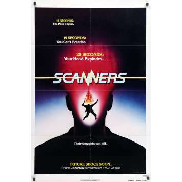 SCANNERS Affiche de film - 69x104 cm. - 1981 - Patrick McGoohan, David Cronenberg