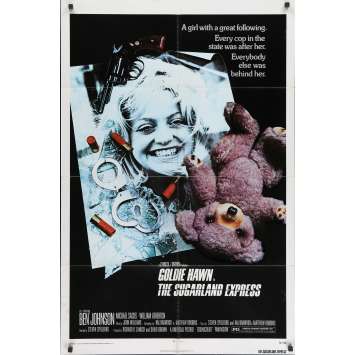 THE SUGARLAND EXPRESS Original Movie Poster - 27x41 in. - 1974 - Steven Spielberg, Goldie Hawn