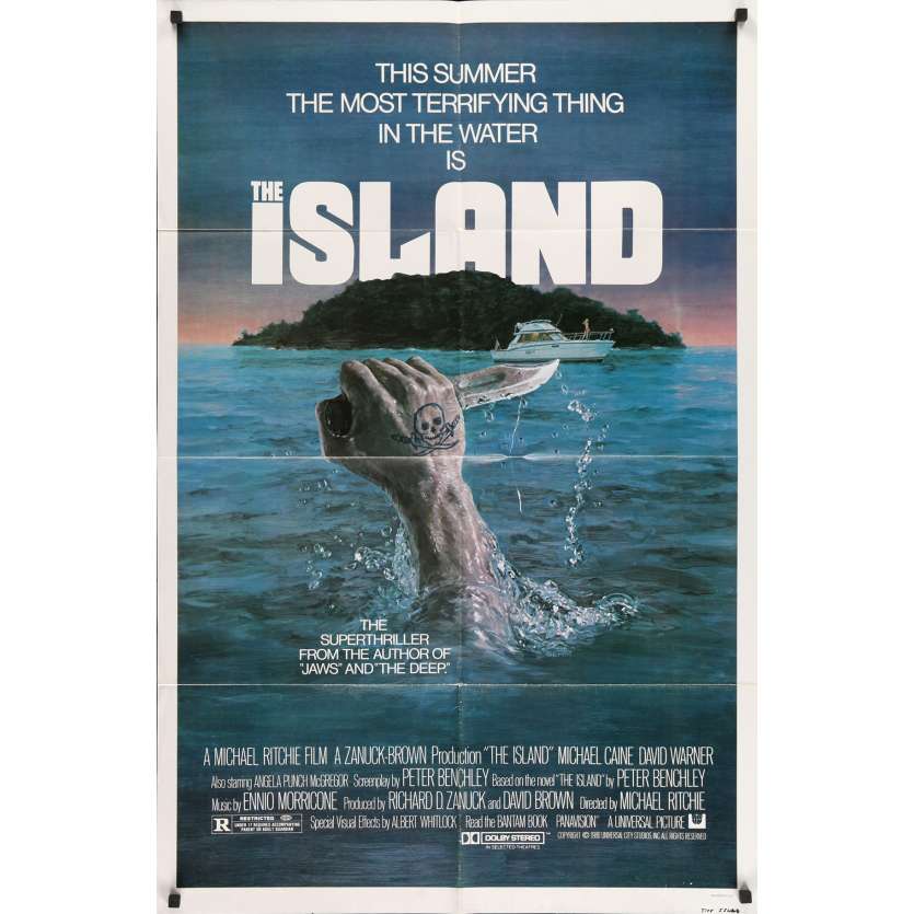 THE ISLAND Original Movie Poster  - 27x41 in. - 1980 - Michael Ritchie, Michael Caine