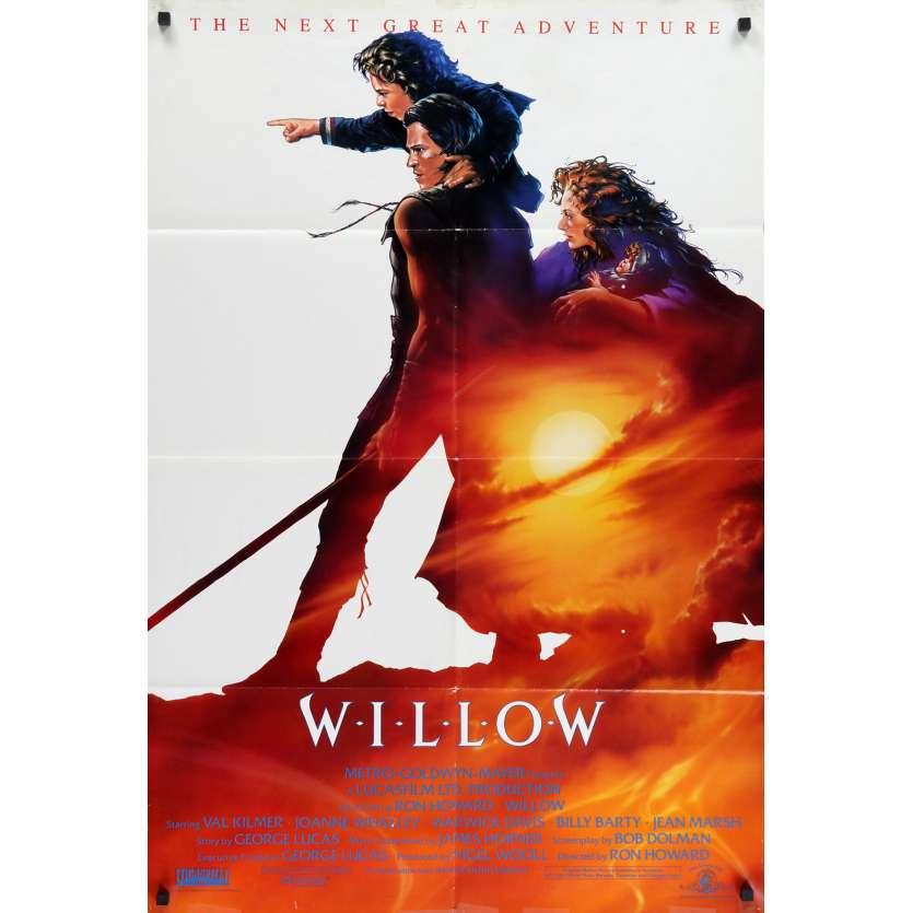 WILLOW Original Movie Poster  - 27x41 in. - 1988 - Ron Howard, Val Kilmer
