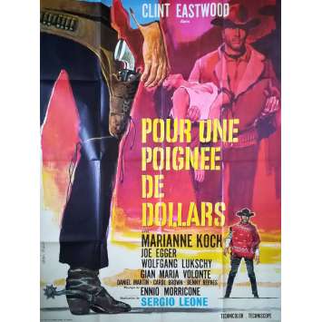 POUR UNE POIGNEE DE DOLLARS Affiche de film 120x160 R1970, Sergio Leone Clint Eastwood western spaghetti POUR UNE POIGNEE DE DOLLARS Affiche de film 120x160 R1970, Sergio Leone Clint Eastwood western spaghetti