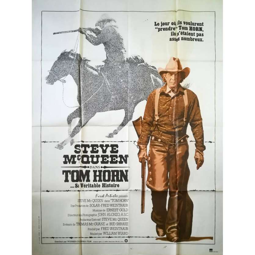 TOM HORN French Movie Poster  47x63 - 1980 - William Wiard, Steve McQueen
