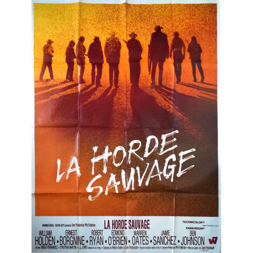 LA HORDE SAUVAGE Affiche de film - 120x160 cm. - 1969 - Robert Ryan, Sam Peckinpah