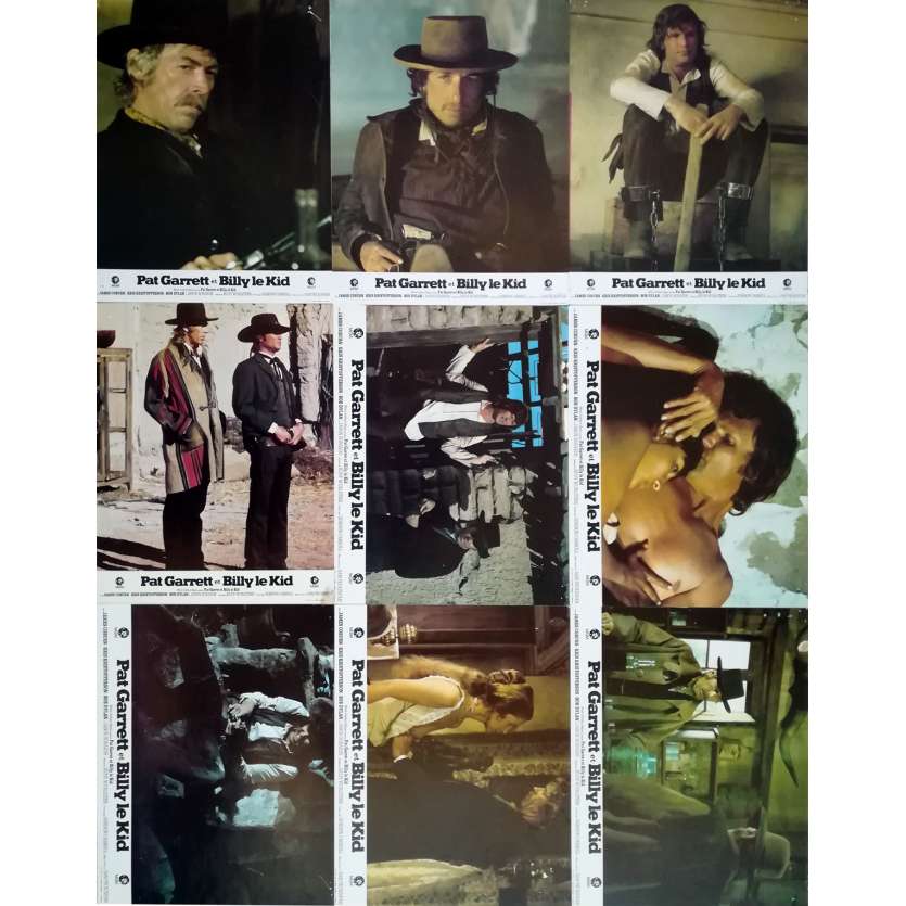 PAT GARRET AND BILLY THE KID Original Lobby Cards x9 - 9x12 in. - 1973 - Sam Peckinpah, Bob Dylan