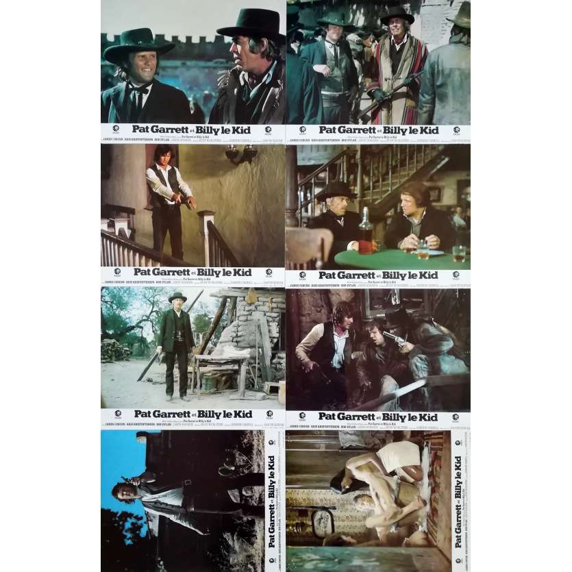PAT GARRET AND BILLY THE KID Original Lobby Cards x8 - 9x12 in. - 1973 - Sam Peckinpah, Bob Dylan