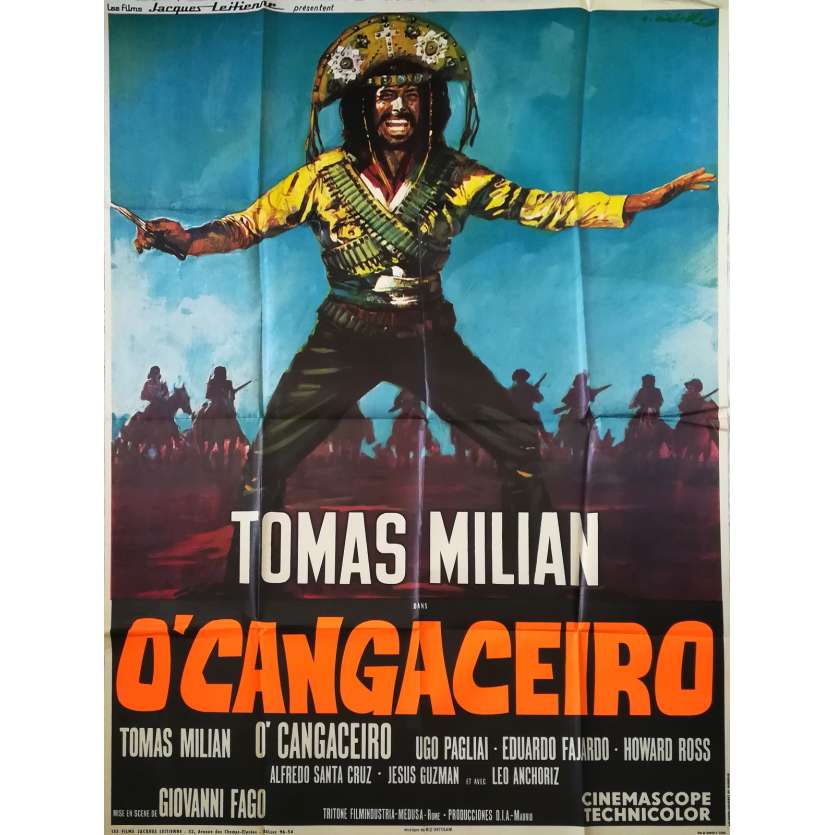VIVA O'CANGACEIRO Original Movie Poster  - 47x63 in. - 1970 - Giovanni Fago, Tomas Milian