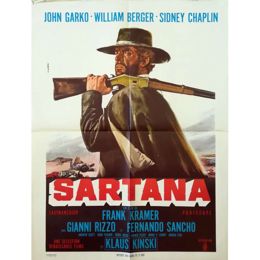 SARTANA Affiche de film - 60x80 cm. - 1968 - Gianni Garko, Gianfranco Parolini