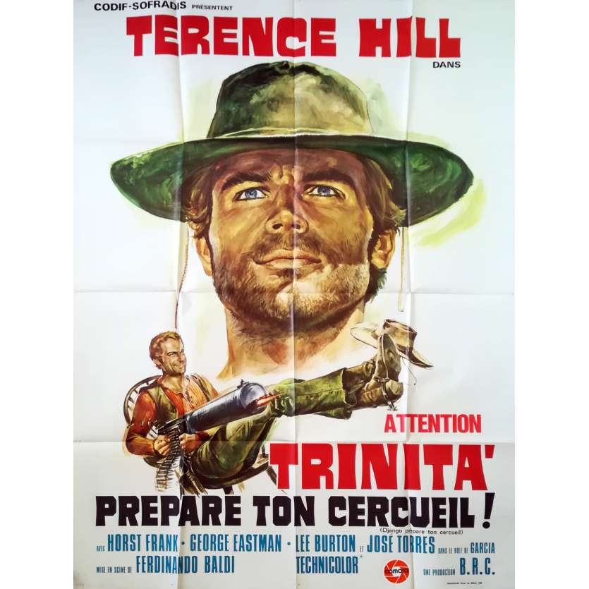 TRINITA PREPARE TON CERCUEIL Affiche de film  - 80x120 cm. - 1968 - Terence Hill, Fernandino Baldi