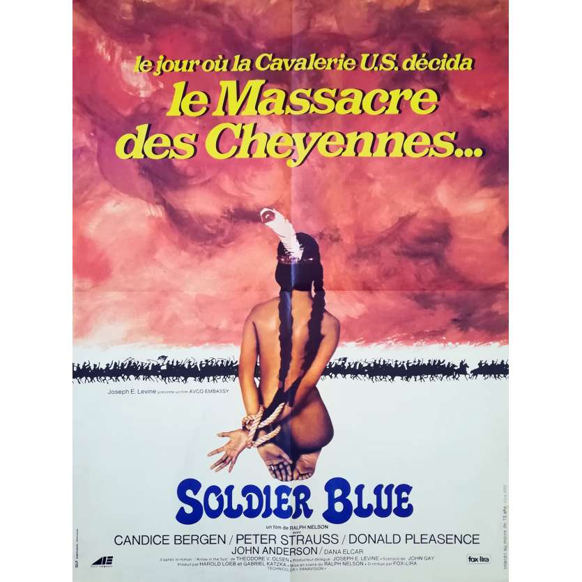 SOLDIER BLUE Original Movie Poster  - 23x32 in. - 1970 - Ralph Nelson, Candice Bergen