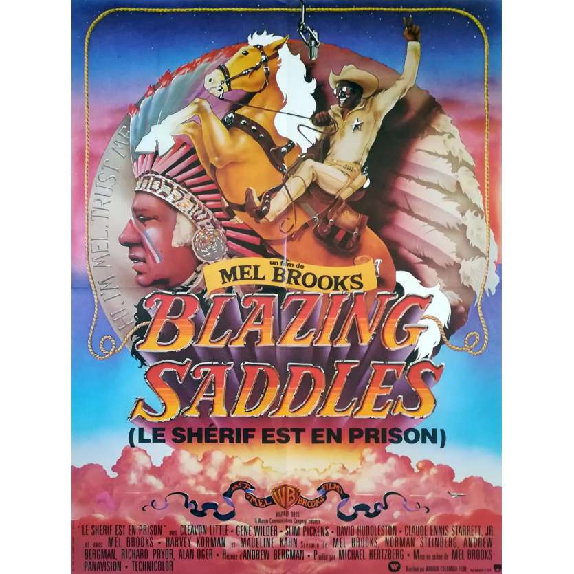 BLAZING SADDLES 1974 Mel Brooks Cleavon Little Movie Cinema Poster Art