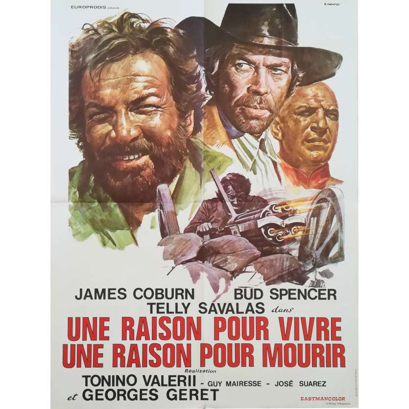 UNE RAISON POUR VIVRE UNE RAISON POUR MOURIR Affiche de film - 60x80 cm. - 1972 - James Coburn, Tonino Valerii