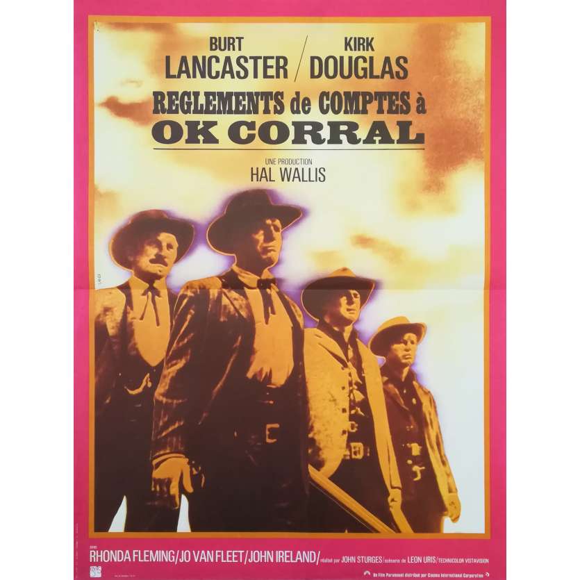 REGLEMENTS DE COMPTES A OK CORRAL Affiche de film  - 40x60 cm. - 1957 - Burt Lancaster, John Sturges