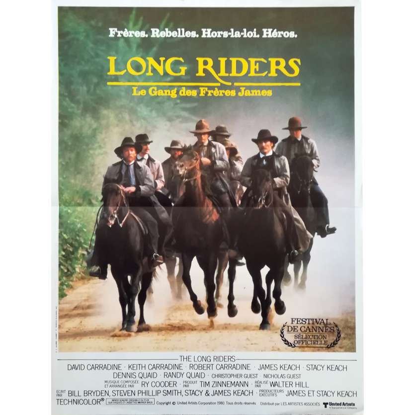 THE LONG RIDERS Original Movie Poster - 15x21 in. - 1980 - Walter Hill, David Carradine