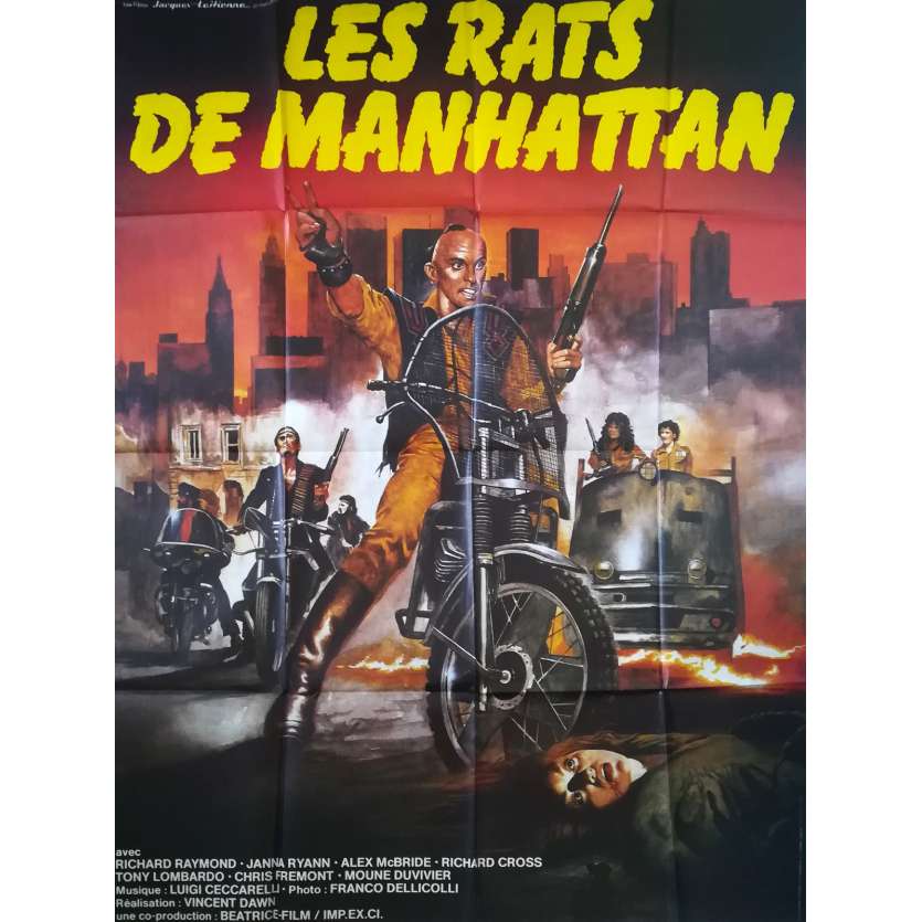 RATS Original Movie Poster - 47x63 in. - 1984 - Bruno Mattei, Massimo Vanni