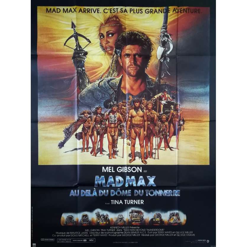 MAD MAX 3 Original Movie Poster - 15x21 in. - 1985 - George Miller, Mel Gibson, Tina Turner