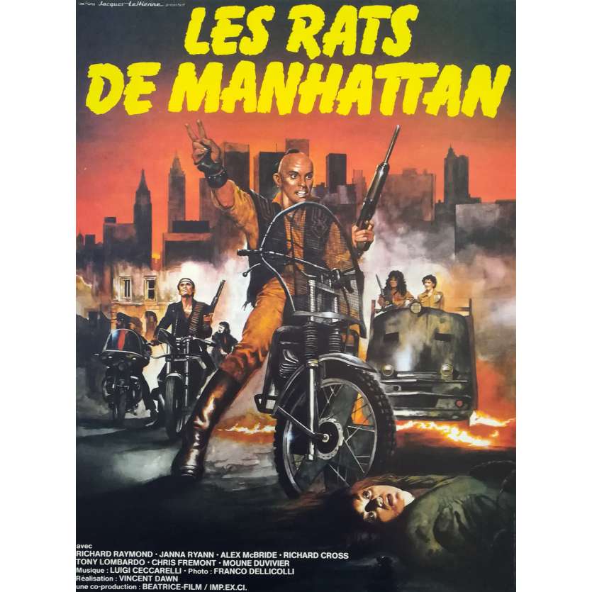 LES RATS DE MANHATTAN Affiche de film  - 40x60 cm. - 1984 - Massimo Vanni, Bruno Mattei