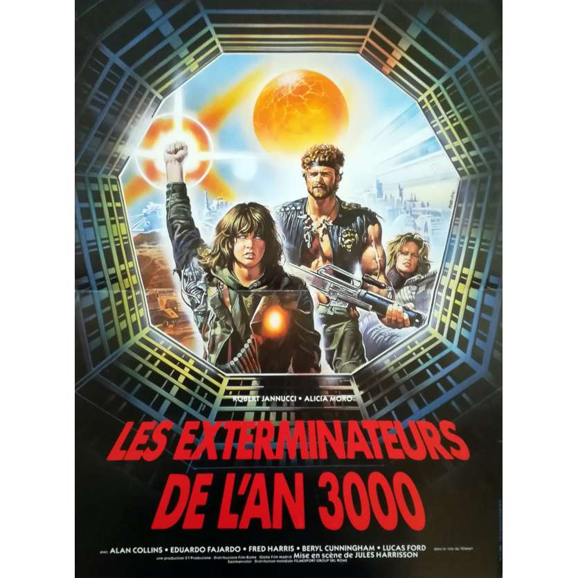 EXTERMINATORS OF THE YEAR 3000 Original Movie Poster  - 15x21 in. - 1983 - Giuliano Carnimeo, Robert Iannucci
