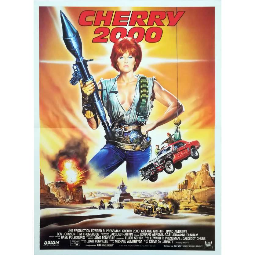 CHERRY 2000 Original Movie Poster  - 15x21 in. - 1987 - Steve De Jarnatt, Melanie Griffith