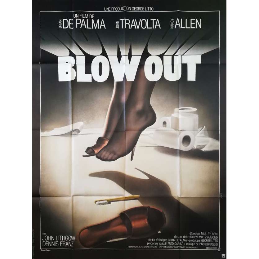 BLOW OUT Affiche de film 120x160 cm - 1981 - John Travolta, Brian de Palma