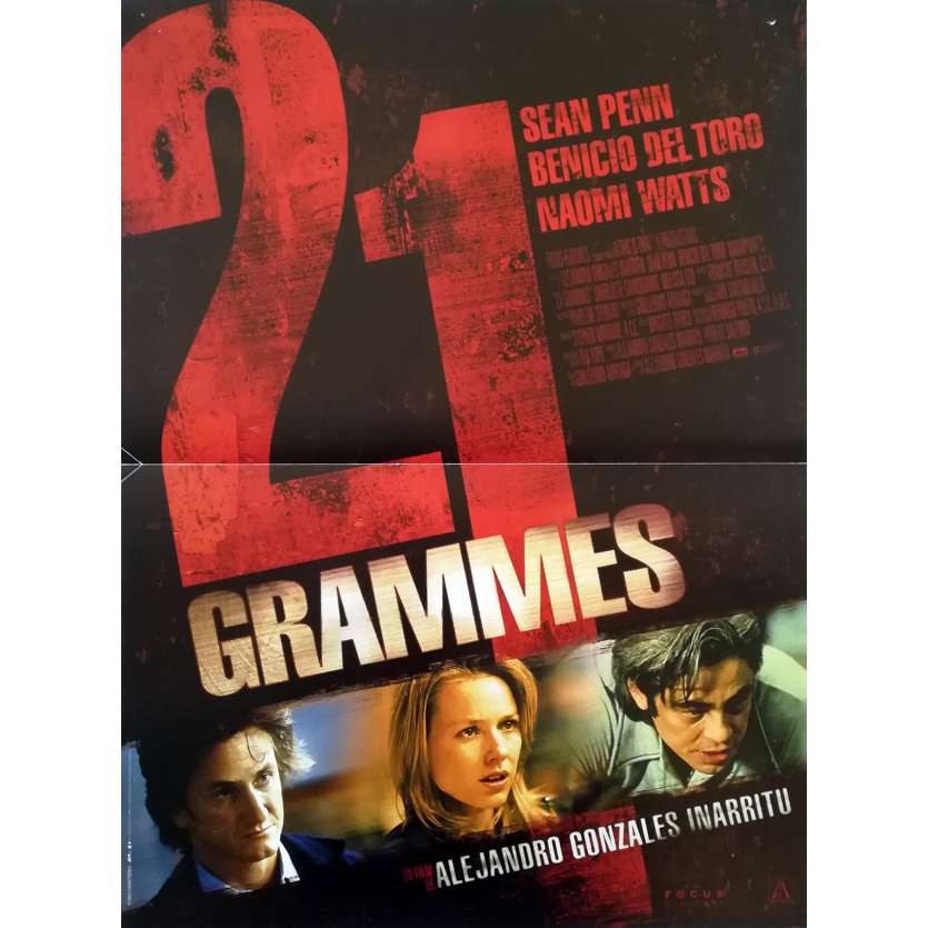 21 GRAMMES Affiche de film - 40x60 cm. - 2003 - Sean Penn, Alejandro G. Iñárritu
