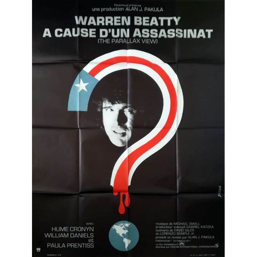 A CAUSE D'UN ASSASSINAT Affiche de film - 120x160 cm. - 1974 - Warren Beatty, Alan J. Pakula
