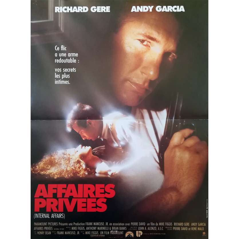 INTERNAL AFFAIRS Original Movie Poster  - 15x21 in. - 1990 - Mike Figgis, Richard Gere