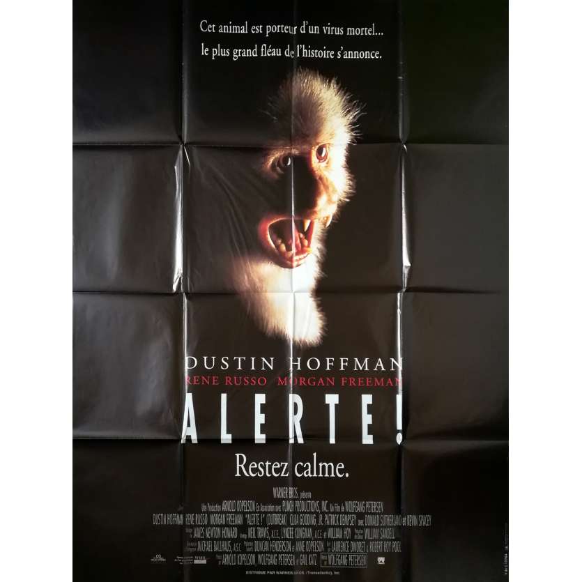 OUTBREAK Original Movie Poster - 47x63 in. - 1995 - Wolfgang Petersen, Dustin Hoffman