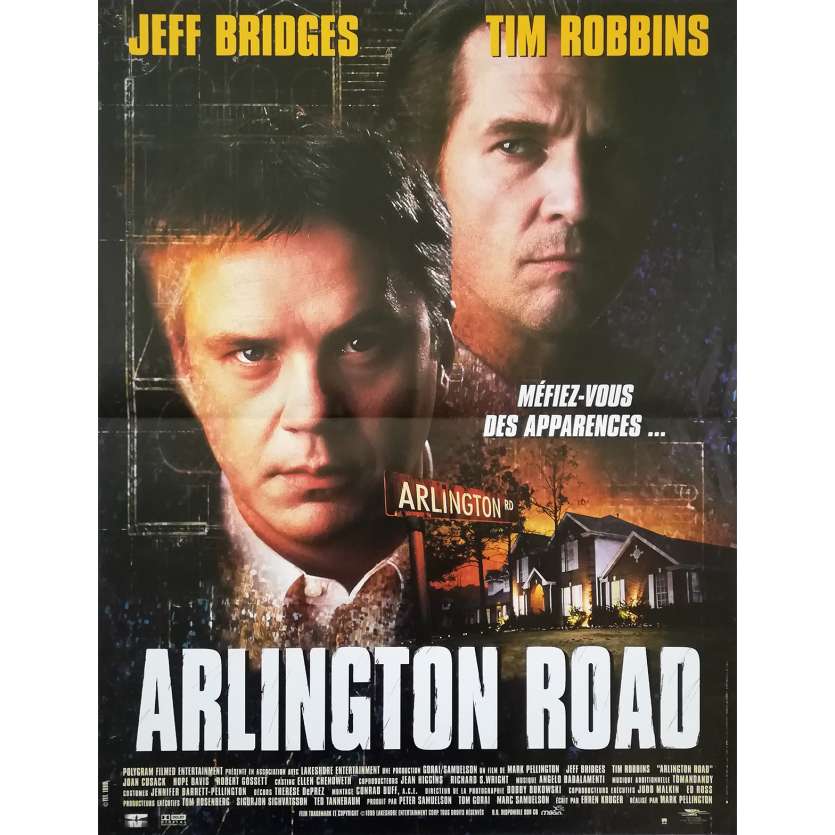 ARLINGTON ROAD Affiche de film  - 40x60 cm. - 1999 - Jeff Bridges, Mark Pellington