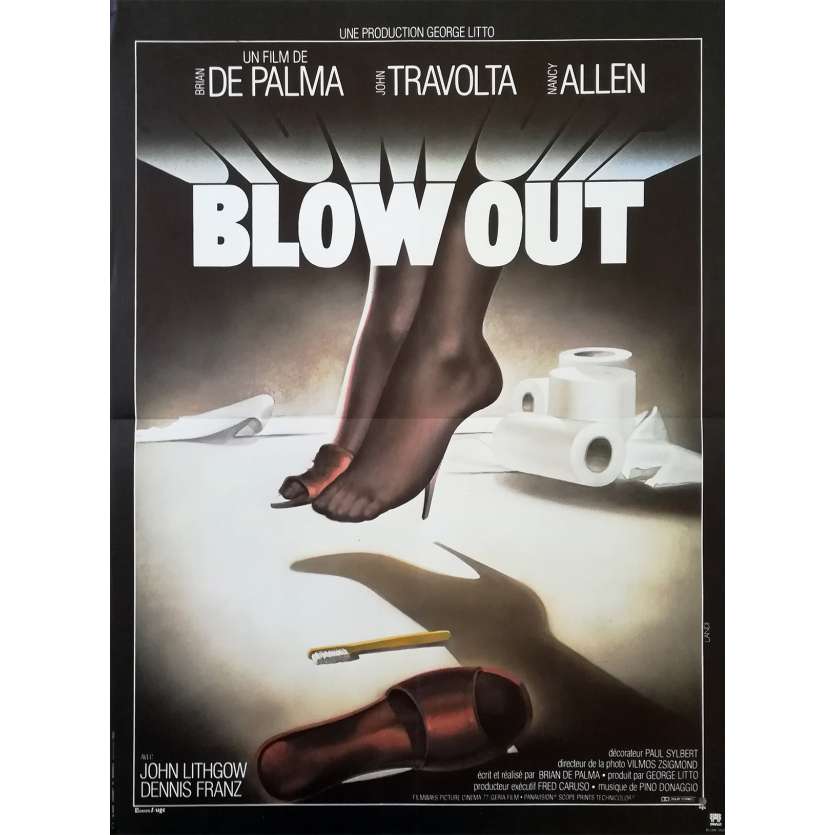 BLOW OUT Affiche de film  - 40x60 cm. - 1981 - John Travolta, Brian de Palma