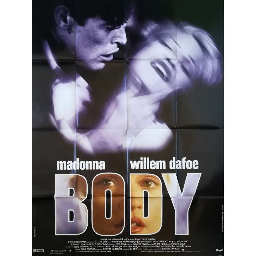 BODY Affiche de film - 120x160 cm. - 1993 - Madonna, Willem Dafoe, Uli Edel