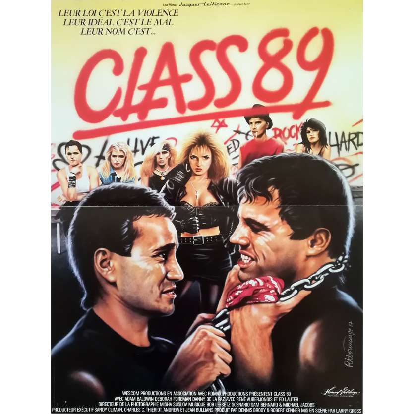 CLASS 89 Original Movie Poster - 15x21 in. - 1986 - Larry Gross, Adam Baldwin