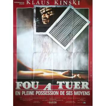 FOU A TUER Affiche de film - 120x160 cm. - 1986 - Klaus Kinski, David Schmoeller