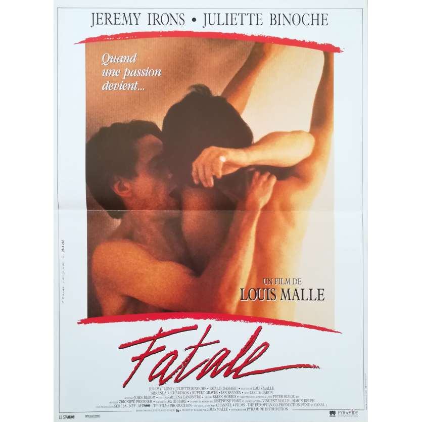 FATALE Affiche de film - 40x60 cm. - 1992 - Jeremy Irons, Louis Malle