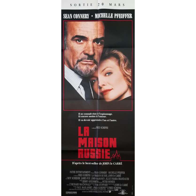 THE RUSSIA HOUSE Original Movie Poster - 23x63 in. - 1990 - Sean Connery, Michelle Pfeiffer
