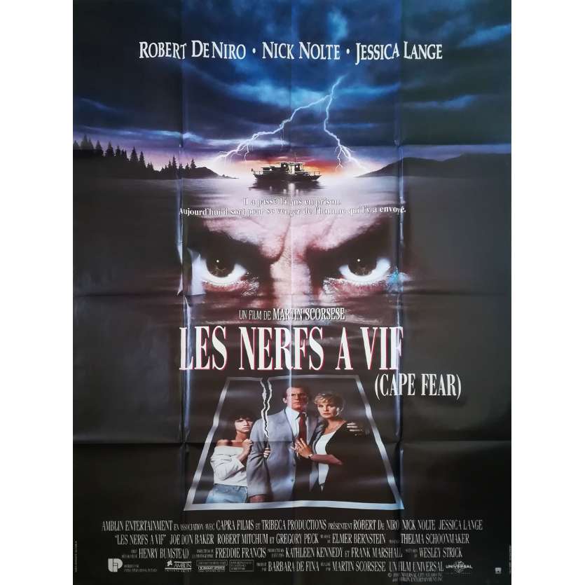 CAPE FEAR Original Movie Poster - 47x63 in. - 1995 - Martin Scorsese, Robert de Niro