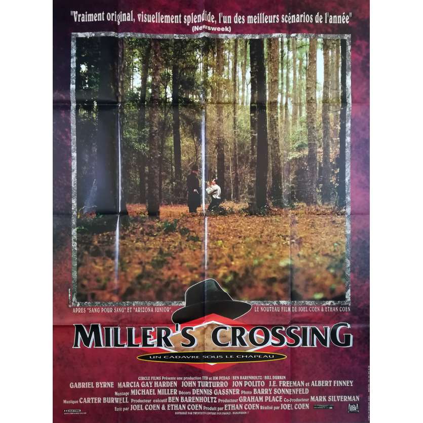 MILLER'S CROSSING Original Movie Poster  - 47x63 in. - 1990 - Joel Coen, Gabriel Byrne