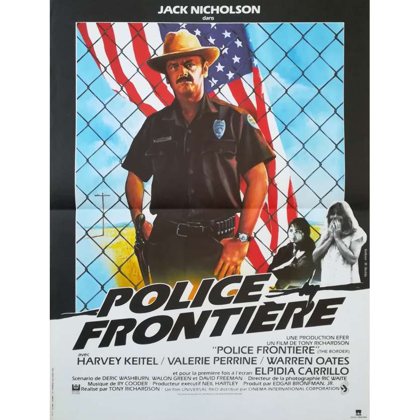 POLICE FRONTIERE Affiche de film  - 40x60 cm. - 1982 - Jack Nicholson, Tony Richardson