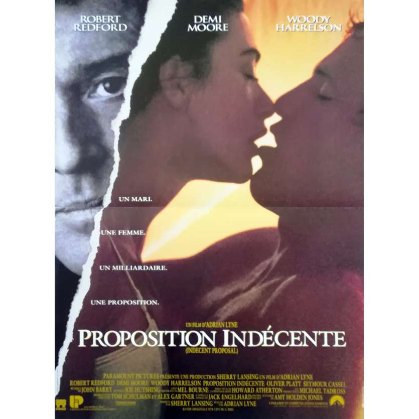 PROPOSITION INDECENTE Affiche de film - 40x60 cm. - 1993 - Robert Redford, Demi Moore, Adrian Lyne