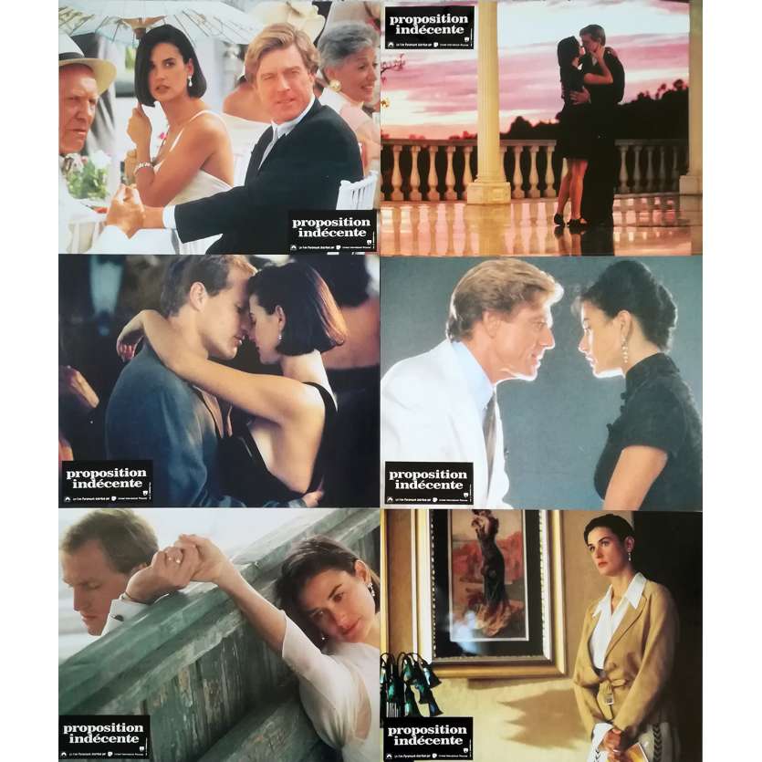 PROPOSITION INDECENTE Photos de film x6 - 21x30 cm. - 1993 - Robert Redford, Demi Moore, Adrian Lyne