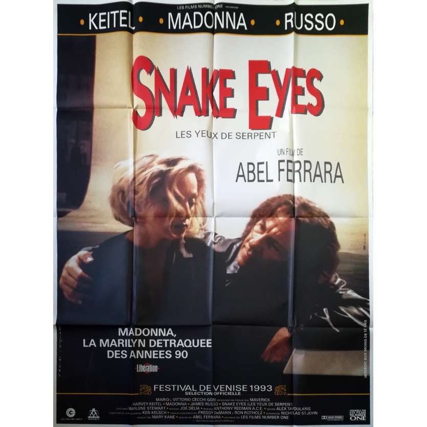 SNAKE EYES Affiche de film - 120x160 cm. - 1993 - Harvey Keitel, Abel Ferrara