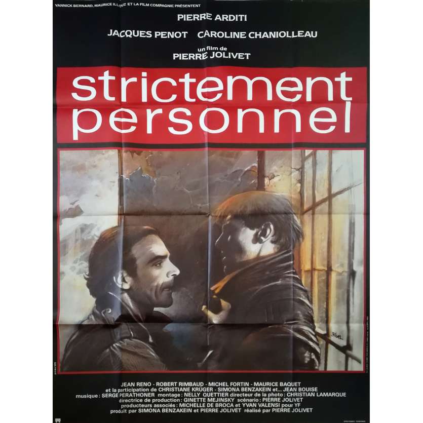 STRICTEMENT PERSONNEL Affiche de film  - 120x160 cm. - 1985 - Pierre Arditi, Pierre Jolivet